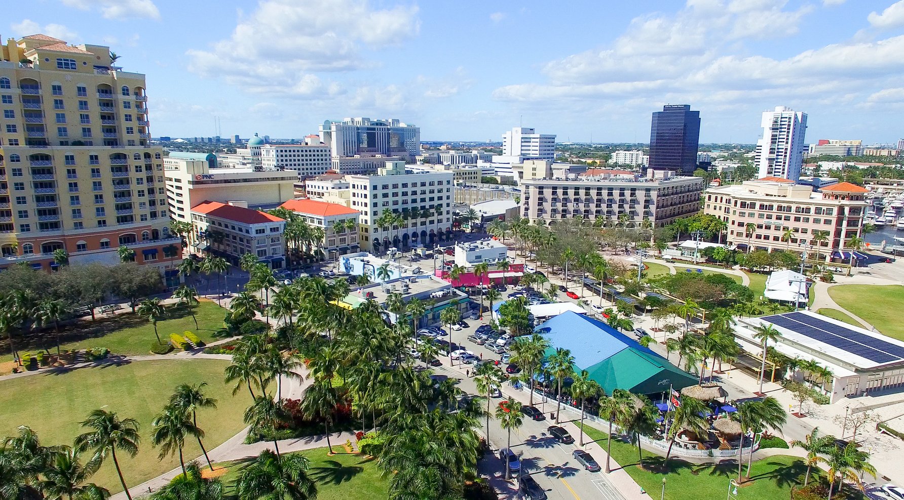 skyline of miami, broward, and palm beach county where photobooth is available for rental